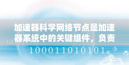 加速器科学网络节点是加速器系统中的关键组件，负责确保加速器的高效、稳定运行。以下是对加速器科学网络节点的详细分析