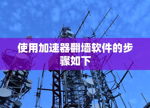 使用加速器翻墙软件的步骤如下 使用加速器翻墙软件的步骤如下
