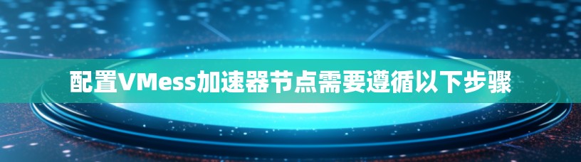 配置VMess加速器节点需要遵循以下步骤