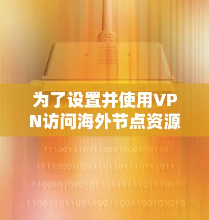 为了设置并使用VPN访问海外节点资源，您可以按照以下步骤进行