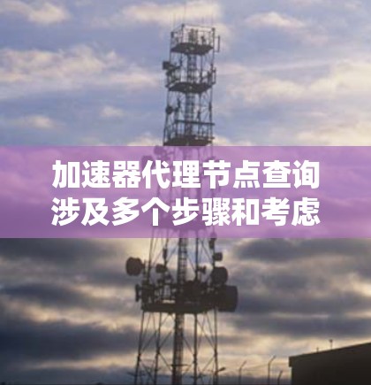 加速器代理节点查询涉及多个步骤和考虑因素。以下是分步骤的指南，帮助您有效地查询和管理加速器代理节点