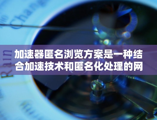 加速器匿名浏览方案是一种结合加速技术和匿名化处理的网络解决方案，旨在提供更高效、更安全的网络体验，同时保护用户隐私。以下是该方案的详细分析和实施建议