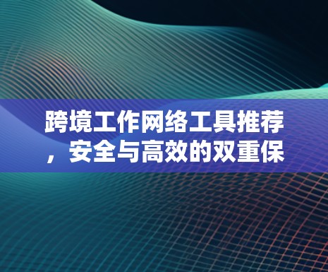 跨境工作网络工具推荐，安全与高效的双重保障