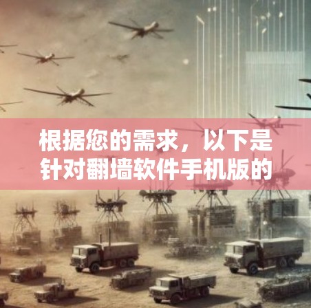 根据您的需求，以下是针对翻墙软件手机版的推荐和考虑因素