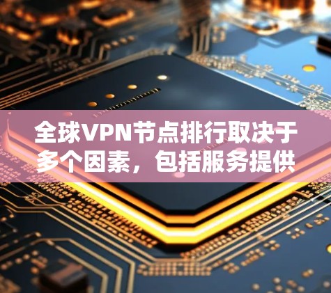 全球VPN节点排行取决于多个因素，包括服务提供商的规模、网络安全能力、覆盖范围等。以下是一些主要的VPN服务提供商及其节点数量和分布的概况